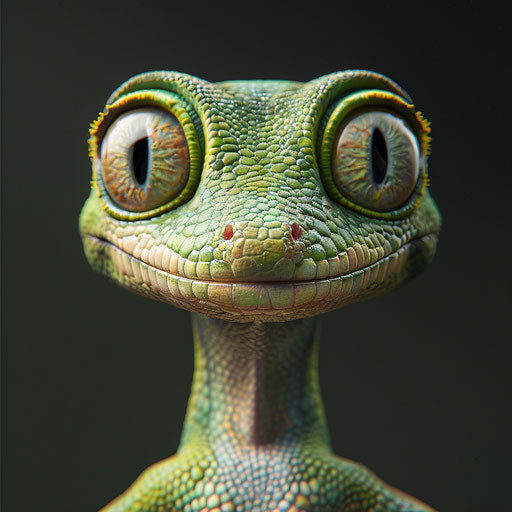 Gecko lizard with a playful expression