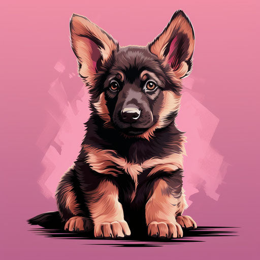 Adorable German shepherd dog on a lap