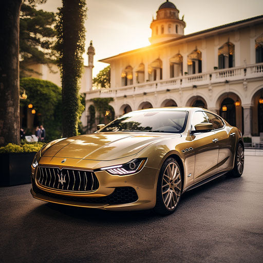 Classic Golden Maserati Ghibli