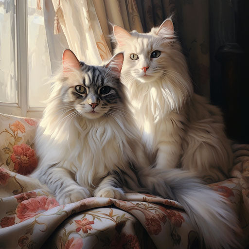 Two Siberian cats