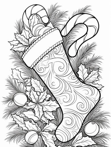 Christmas stocking and candy in black and white, press photo style, trashcore