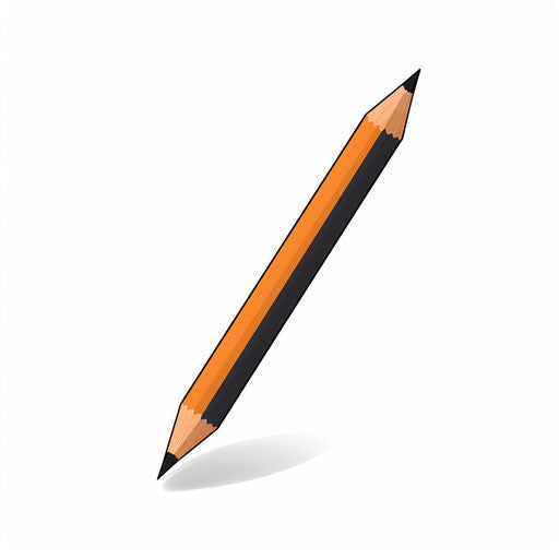 Minimalist pencil illustration on white background