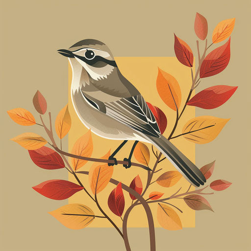November clipart in a realistic depiction with a flat, muted olive background, focusing on soft gradients and refined linework