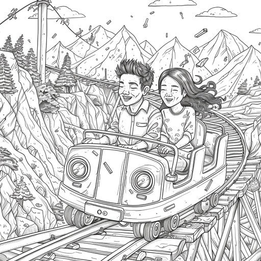 Joyful friends on a magical ride