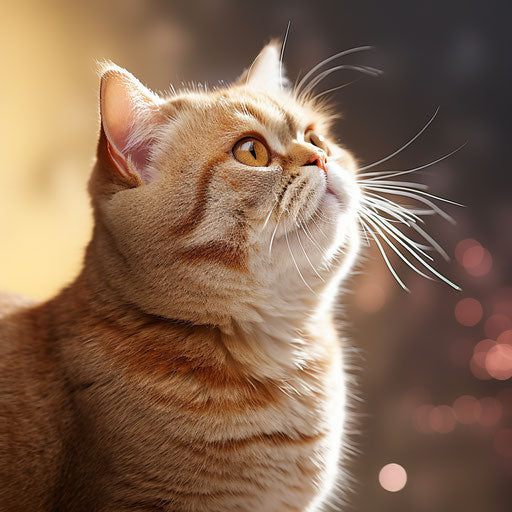 Exotic shorthair cat sideview