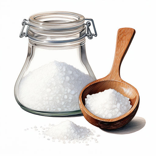 Salt illustration in oil painting style on white background