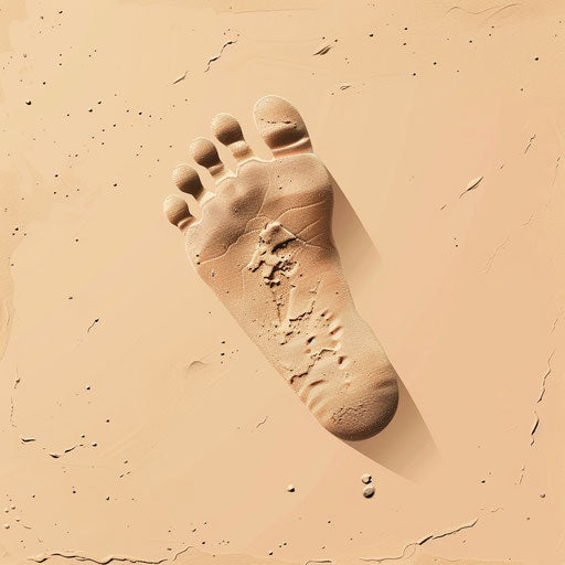 Footprint clipart with flat random background
