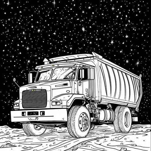 Enjoyable Garbage Truck Coloring Page Art