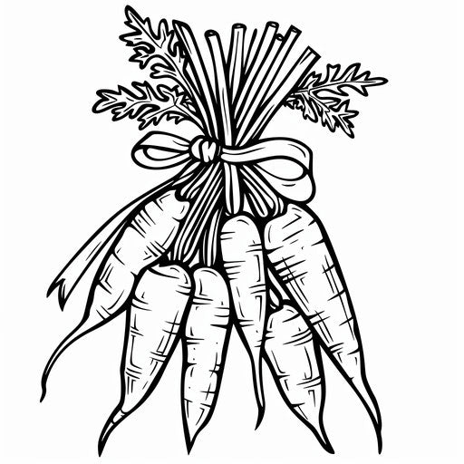 Carrots tied with a ribbon