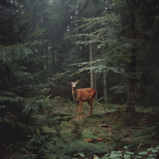 Thriving wildlife in dense forests of Mount Rigi