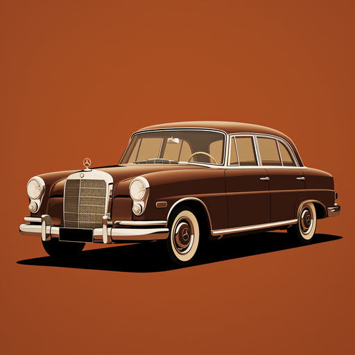 Classic brown Mercedes Benz