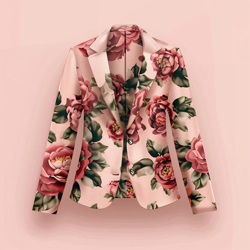 Realistic jacket clipart on dusky rose background