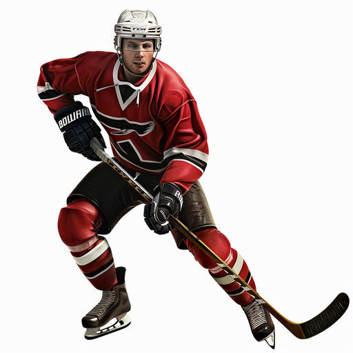 Hockey clipart in photo realistic style with flat random background