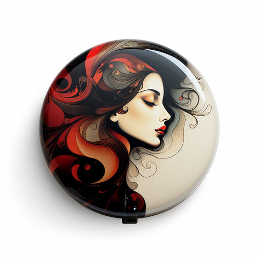 Magnet illustration in the style of Chiaroscuro Art, on white background