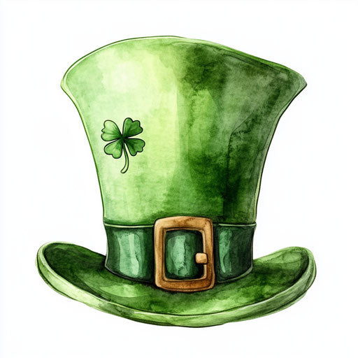 St. Patrick's Day hat, cartoon illustration