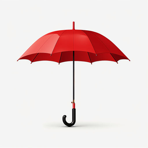 Umbrella artwork in Minimalist style, on white background
