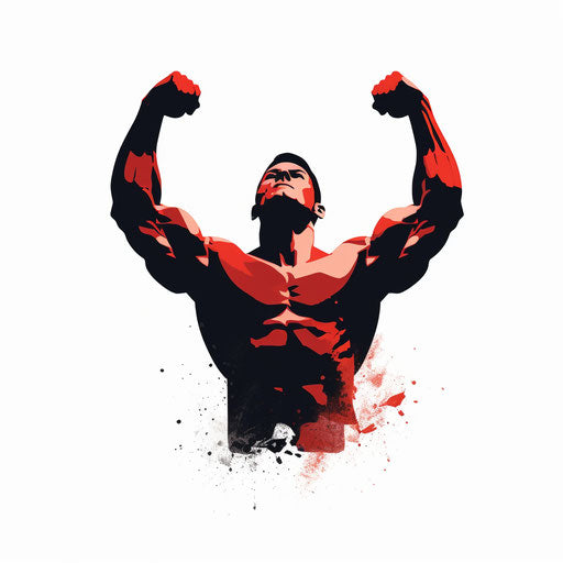 Minimalist style strength illustration on white background