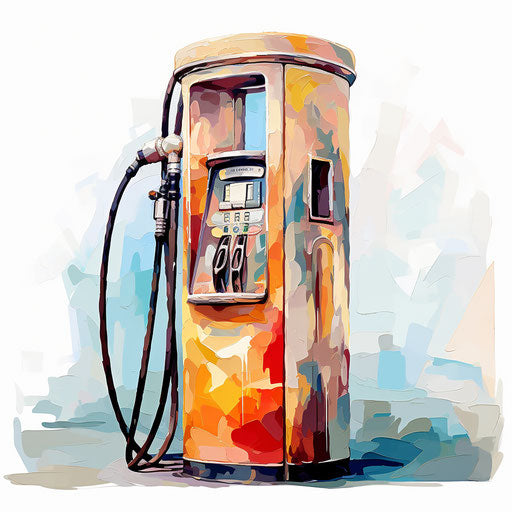 Gas depiction in Impressionistic Art style