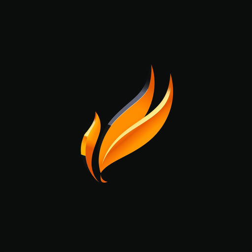 Stylish welding logo with stylized flame on black background