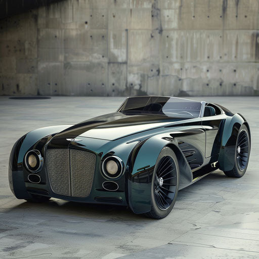 Vintage electric roadster with futuristic technology