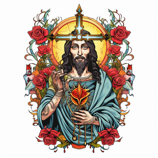 tattoo flash of San Judas