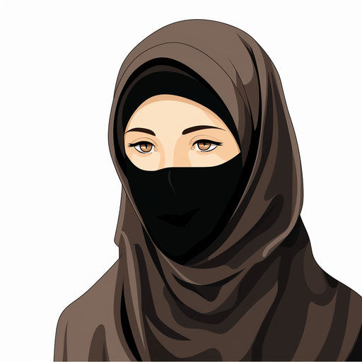 Muslim clipart in Minimalist style, on a white background