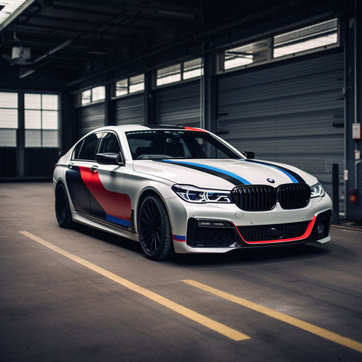 Classic BMW 7 series Racing stripes