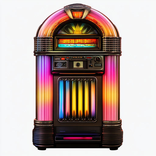 Realistic illustration of a jukebox, high resolution
