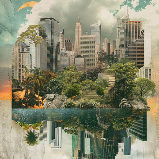 Nature and urban architecture: a surreal collage