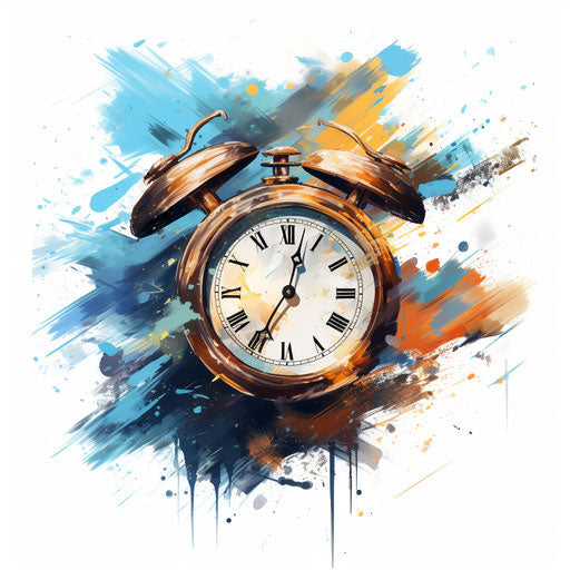 Illustration of time in the style of Oil painting