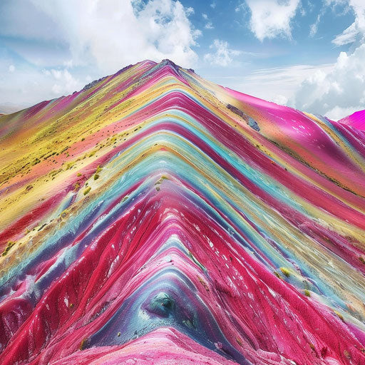 Hyper realistic rainbow mountain, Peru, 8k