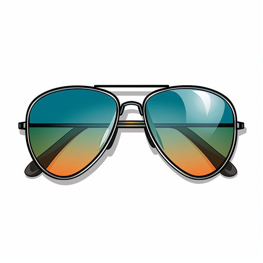 Minimalist sunglasses clipart on white background