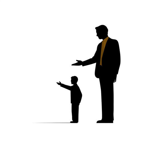 Minimalist illustration of respect on white background