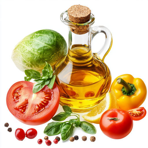 Realistic illustration of vegetable oil, high resolution, no background, isolated
