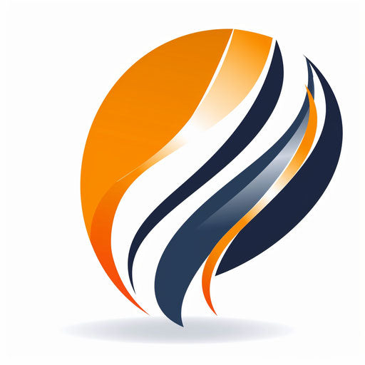 Modern basketball logo with abstract lines on white background