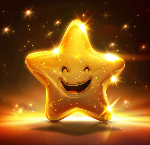 A funny smiling star, shiny 28:27