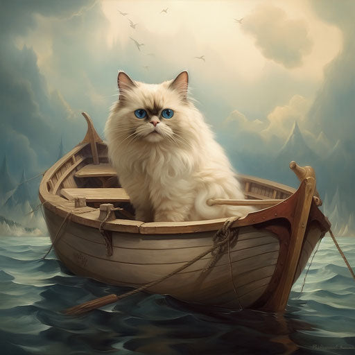 Cat in a boat