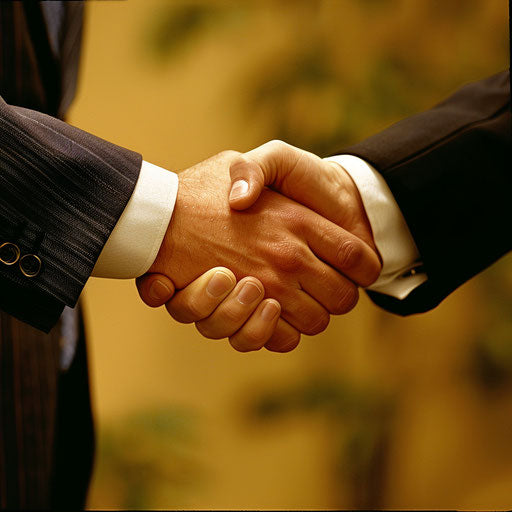 Successful partnerships illustrated through handshakes