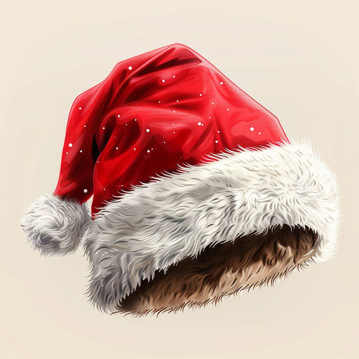 Christmas hat clipart in photo realistic style