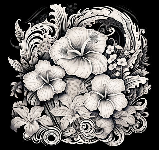 The Aloha spirit at its peak in black and white