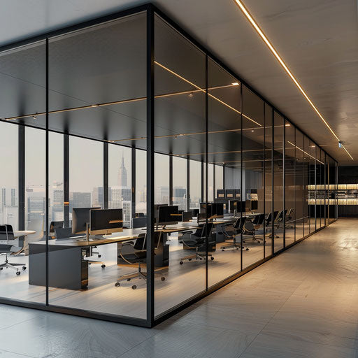 High-tech corporate office with minimalist design