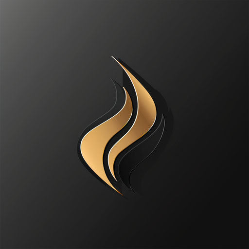 Luxury plumbing logo with black and gold accents on a sleek background