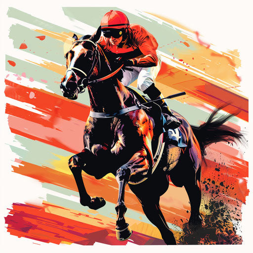 Realistic race clipart with flat random background