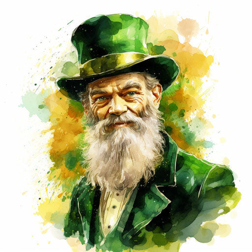 Happy St. Patrick's Day clipart in oil painting style