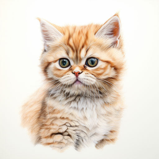 Exotic shorthair cat illustration