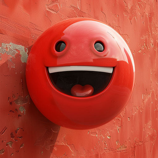 Red smiling emoji, commentary on race