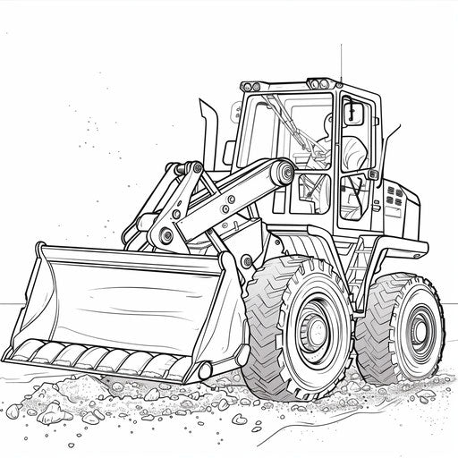Bulldozer with gravel in the scoop