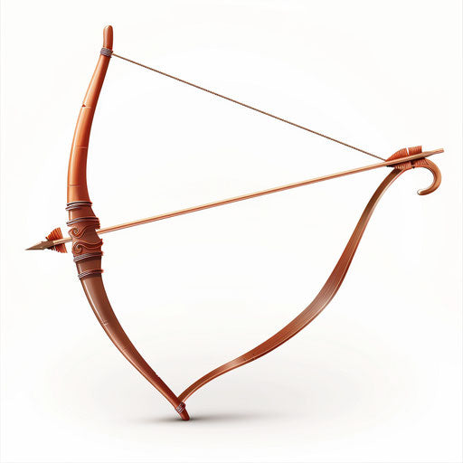 Realistic bow and arrow clipart