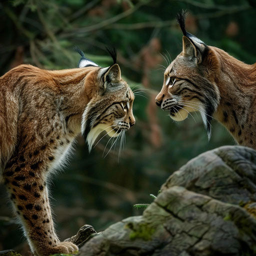 Tense standoff in the forest