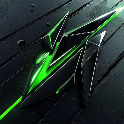 Tech company logo with futuristic elements